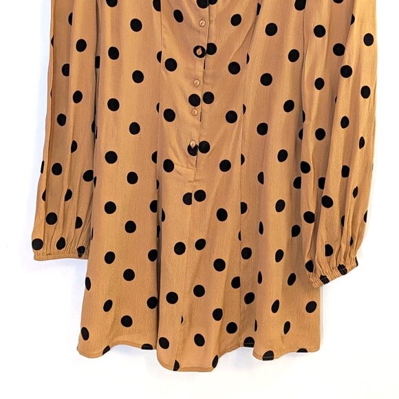 Beach Riot | “Ivy” Long Sleeve Mini Dress with Velvet Polka Dots | Size Small - Picture 7 of 14